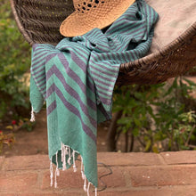 Load image into Gallery viewer, Striped Ultra Soft Blanket Throw - Green