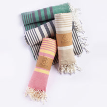 Load image into Gallery viewer, Striped Ultra Soft Blanket Throw - Green