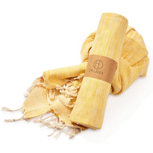 Load image into Gallery viewer, Eco-friendly Ultra Soft Marbled Turkish Towel - Yellow