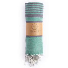 Load image into Gallery viewer, Striped Ultra Soft Blanket Throw - Green