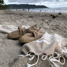 Load image into Gallery viewer, Fethiye Striped Ultra Soft Eco-Friendly Towel - Beige