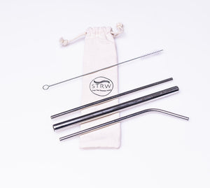 Reusable Steel Straw Variety 3-in-1 Pack