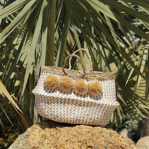 BORREGO X BORNEO No. 1 - Woven Straw Basket Bag