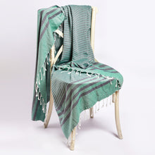 Load image into Gallery viewer, Striped Ultra Soft Blanket Throw - Green
