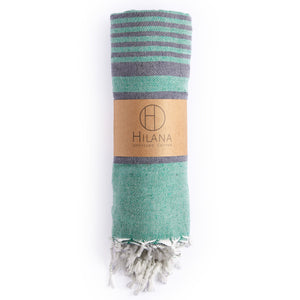 Striped Ultra Soft Blanket Throw - Green