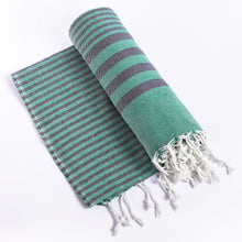 Load image into Gallery viewer, Striped Ultra Soft Blanket Throw - Green
