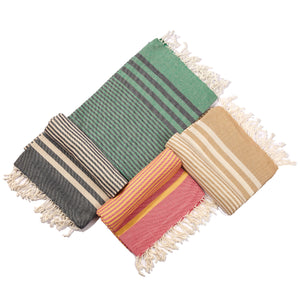 Fethiye Striped Ultra Soft Eco-Friendly Towel - Beige