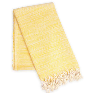 Eco-friendly Ultra Soft Marbled Turkish Towel - Yellow