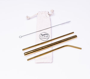 Reusable Steel Straw Variety 3-in-1 Pack